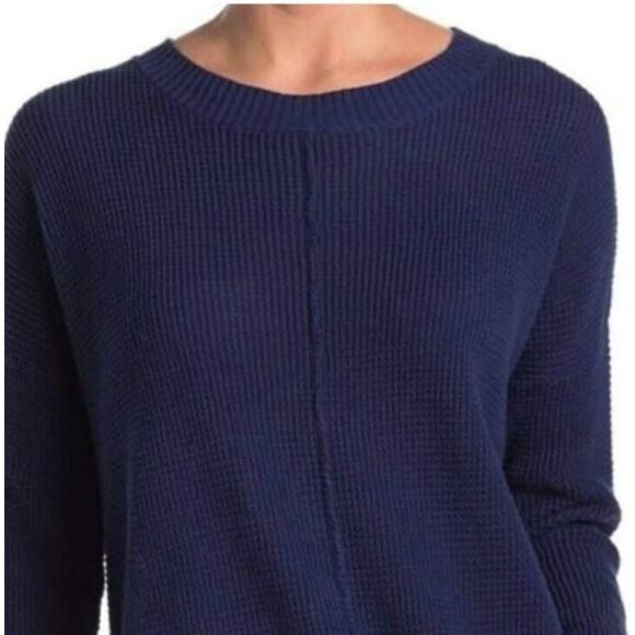 Sweet Romeo Women's Seed Stitch Pullover Sweater in Navy Medium $25 - Picture 2 of 6